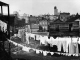 Clothes Lines Hung with Laundry in the Slums of Chicago