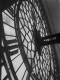 Close Up of Back of Lit Face of Big Ben