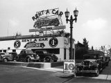 Exterior of the Hartford Rent a Car Lot