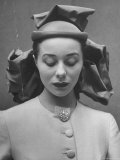 French Model Showing Off New Spring Hat Design