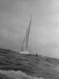 Contestants Sailing with Hull Down in the Heavy Seas