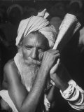 Elderly Sikh Attending a Meeting For a Protest March