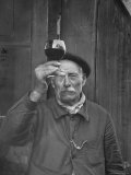 French Vintner Showing the Proper Wine Tasting Technique