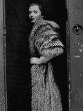 Lady Modeling Nine Foot  Six Let Out Skins Fox Coat  Selling For $675 Fur Made by Ritter Brothers