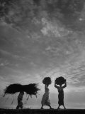 Korean Peasants Carrying Bundles on Their Heads