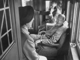 Dwight D Eisenhower on the Train During the Presidential Campaigns