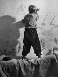At Children's Village For Troubled Children  Young Boy Creating an Expression Painting