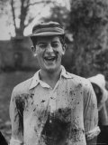 JHD Briscol Having a Mud Splattered Face and Shirt After Informal Game of Football