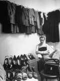 French Fashion Model Christiane Richard Displaying Her Own Taste in Clothes