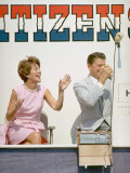 California Governor Candidate Ronald Reagan and Wife Nancy Campaigning
