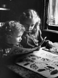 Dutch Billiards Prodigy Renske Quax Reading Comic Books with His Sister