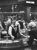 Girl Croupier at Harrah's Club