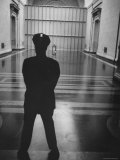 Guard Posted to Insure That the Mona Lisa is Safe During Its Visit to the Us