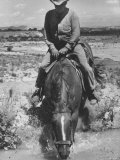 Farmer on Horseback at Irrigation Ditch