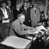 President Franklin D Roosevelt  Signing the GI Bill