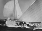 Dame Pattie Heeling Around Mark in 3rd Race of Americas Cup