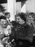 Confetti Shower After Italian American Wedding