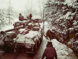 American Sherman M4 Tank at the Battle of the Bulge  the Last Major German Offensive of WWII