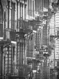 Fire Escapes on Tenement Apartment Buildings of New York City's Upper West Side