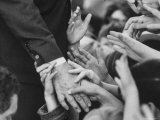 Senator Robert F Kennedy Shaking Hands with Admirers During Campaigning