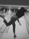 Bowler Phyllis Mercer Gracefully Flinging Ball Down Lane