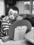 Former College Professor Charles Boas Putting on Makeup For New Job as a Circus Clown