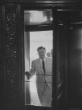 Gov Nelson A Rockefeller Entering the Doorway During the GOP Convention