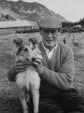 Descendant of Colony's Founder of Tristan Da Cunha Islander with Pet Collie