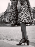 Laced Bootees of Leopard  to Match Coat  Designed by Dior