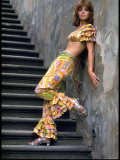 Czech Model Posing in Hostess Pajamas