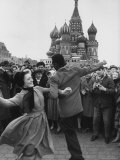 Celebration in Red Square in Honor of Cosmonaut Yuri Gagarin to Moscow