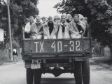 Farm Girls Riding in a Truck