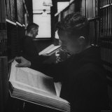 Two Monks in the Library at St Benedicts Abbey