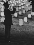 Army Bugler at Arlington Cemetery  During Ceremonies