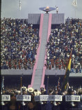 Shot of the Olympic Flame Being Lit at the Opening Ceremony of the Summer Olympics