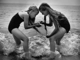 Girls of the Children's School of Modern Dancing  Playing at the Beach