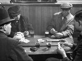 Men Playing a Crib Game  a Card Game  in an English Pub