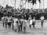 Children Playing Bamboo Flutes