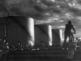 Huge Storage Tanks of Aramco Oil Co