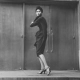 Model Wearing a Bag Dress