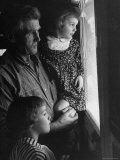 Grandpa with Grandchildren  Looking Out Kitchen Door  to a View He's Always Loved