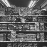 Groceries on Shelf with Prices