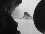 French Fashion Model Marie Helene Arnaud Posing For an Advertisement