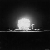 Fireball and Expansion During Explosion of 10 Kiloton Bomb Tested on Yucca Flats