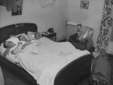Four Us Army Draftees Sleeping in a Hotel During Leave from Basic Training