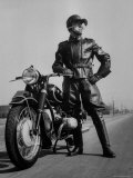Front Shot of a German Made BMW Motorcycle and Rider