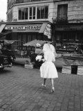Solitary Bride Crossing a Parisian Street