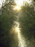 Oxford University Students Boating on Cherwell River  Oxford