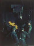 Workers Forging Molten Metal with 16 000 lb Drop Forging Hammer at Wyman-Gordon Co