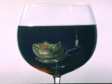 Standing Rib Roast Reflected in a Glass of Red Wine
